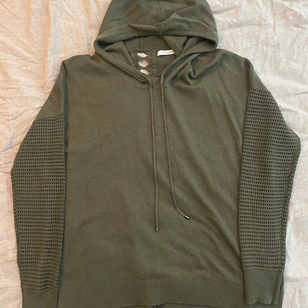 Olive Green Women's Hooded Sweater